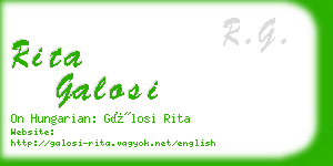 rita galosi business card